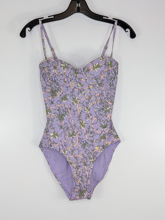 Tory Burch Other - NWT Tory Burch Lilac Garden Medallion Underwire One Piece Swimsuit Size XS New